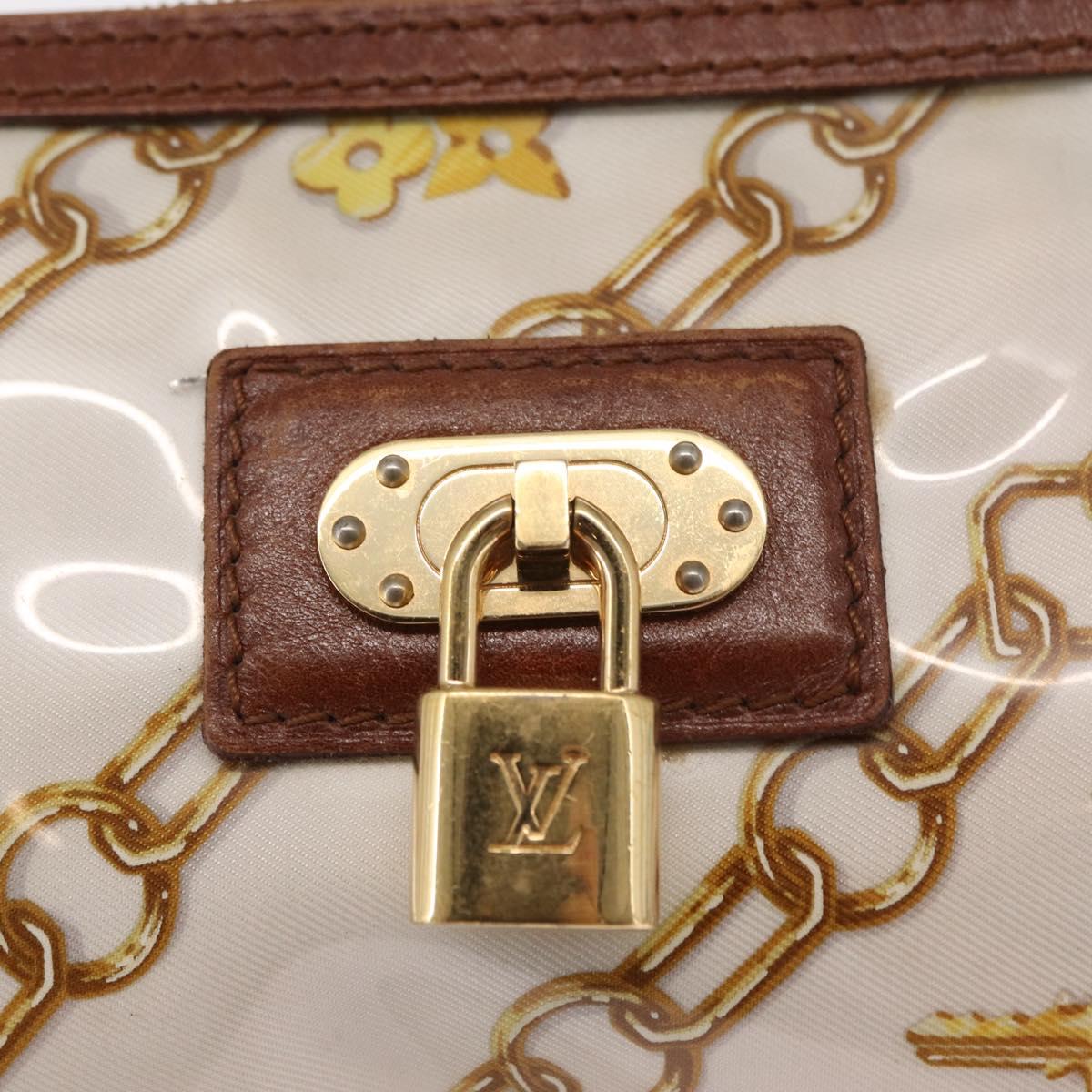 LOUIS VUITTON Monogram Charm Pochette Accessoires Pouch White M95161 Auth 163623