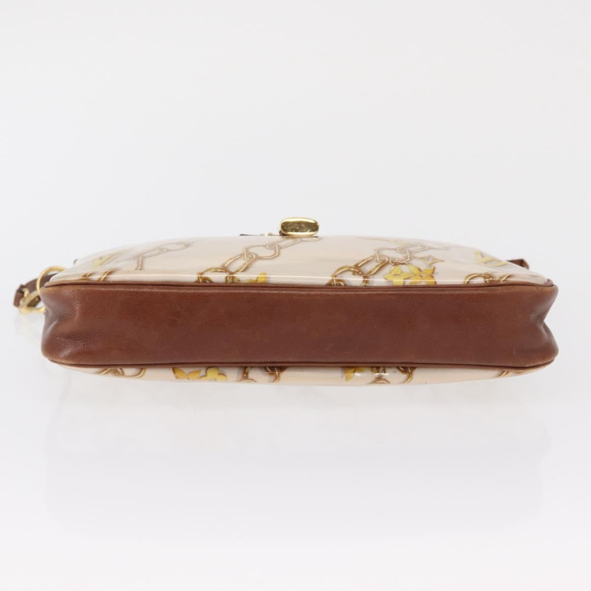 LOUIS VUITTON Monogram Charm Pochette Accessoires Pouch White M95161 Auth 163623
