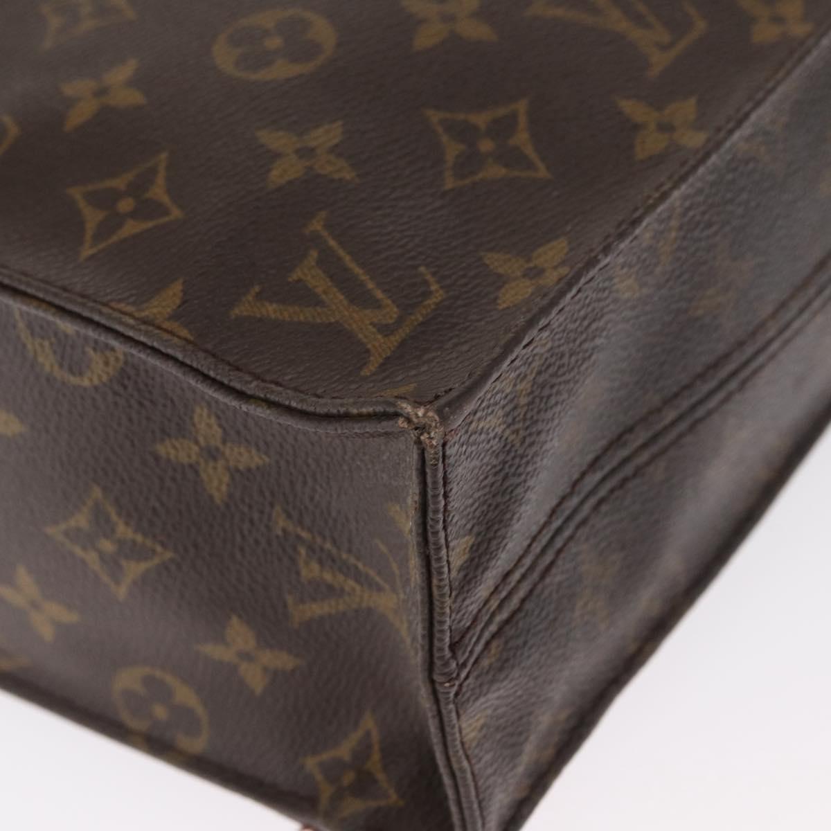 LOUIS VUITTON Monogram Sac Plat Hand Bag M51140 LV Auth 163638
