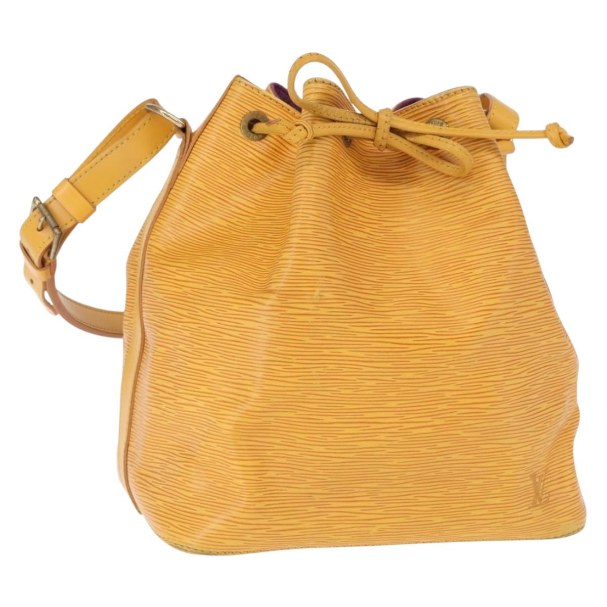 LOUIS VUITTON Epi Petit Noe Shoulder Bag Yellow M44109 LV Auth 163645