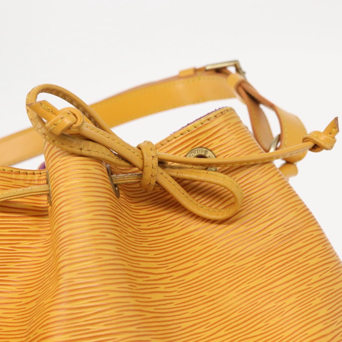 LOUIS VUITTON Epi Petit Noe Shoulder Bag Yellow M44109 LV Auth 163645