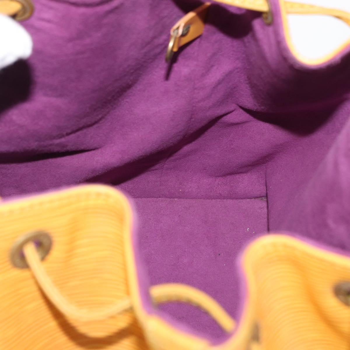 LOUIS VUITTON Epi Petit Noe Shoulder Bag Yellow M44109 LV Auth 163645