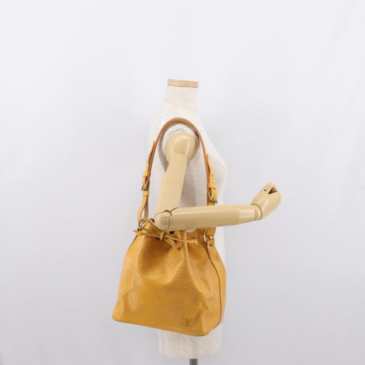 LOUIS VUITTON Epi Petit Noe Shoulder Bag Yellow M44109 LV Auth 163645