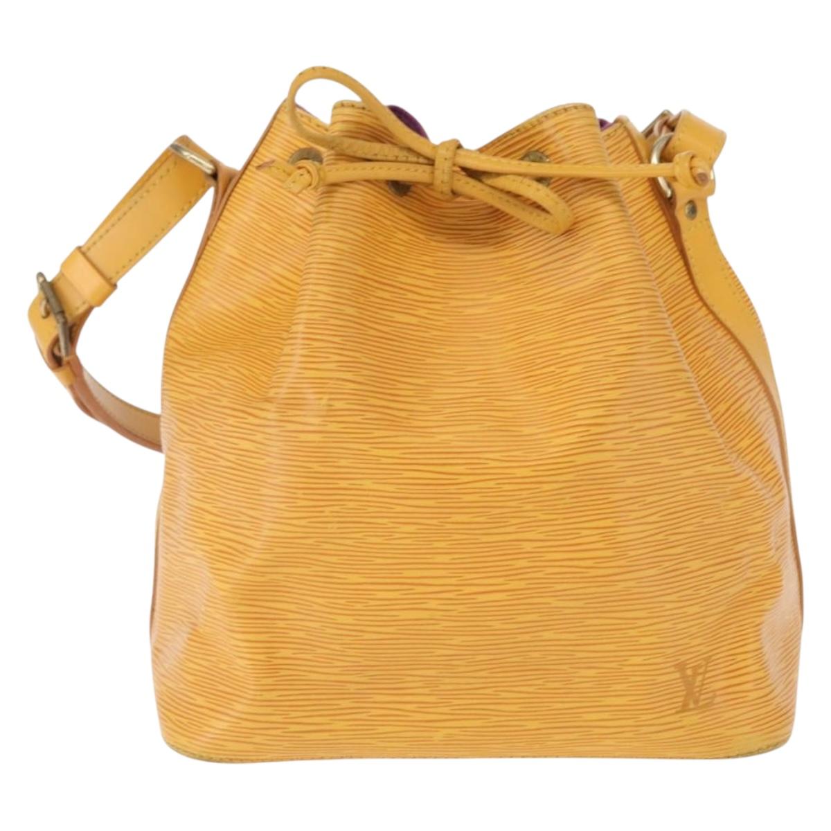 LOUIS VUITTON Epi Petit Noe Shoulder Bag Yellow M44109 LV Auth 163645