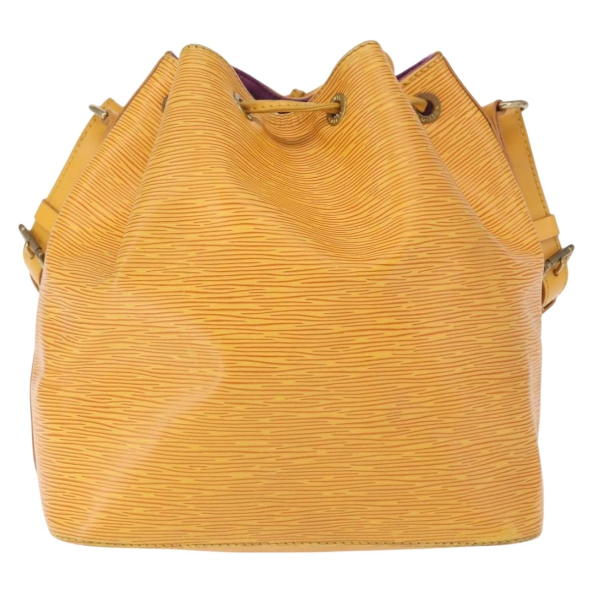 LOUIS VUITTON Epi Petit Noe Shoulder Bag Yellow M44109 LV Auth 163645