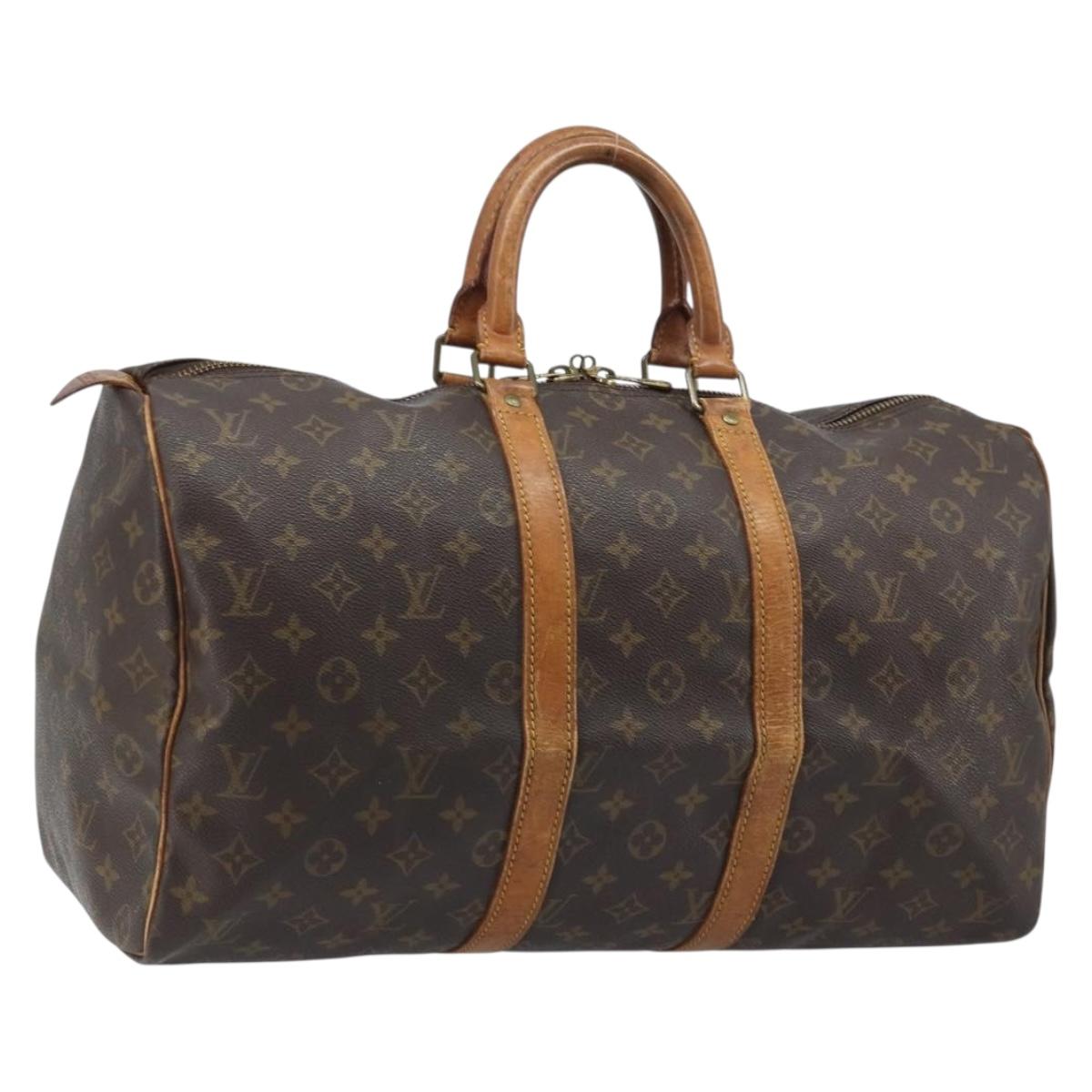 LOUIS VUITTON Monogram Keepall 45 Boston Bag M41428 LV Auth 163647