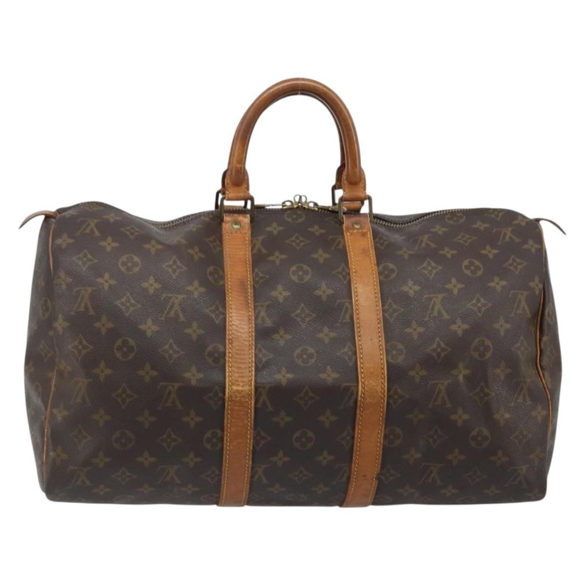 LOUIS VUITTON Monogram Keepall 45 Boston Bag M41428 LV Auth 163647