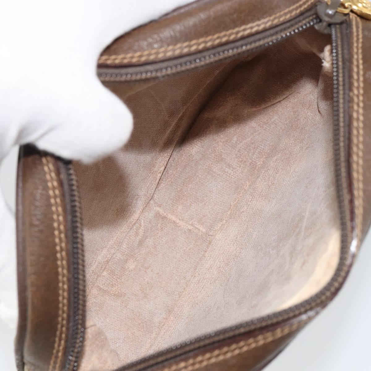 GUCCI GG Supreme Web Sherry Line Bag PVC Beige Gold 007 58 6112 1030 Auth 163653