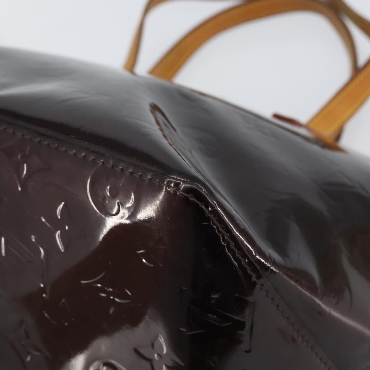 LOUIS VUITTON Monogram Vernis Bellevue PM Hand Bag Amarante M93585 Auth 163665