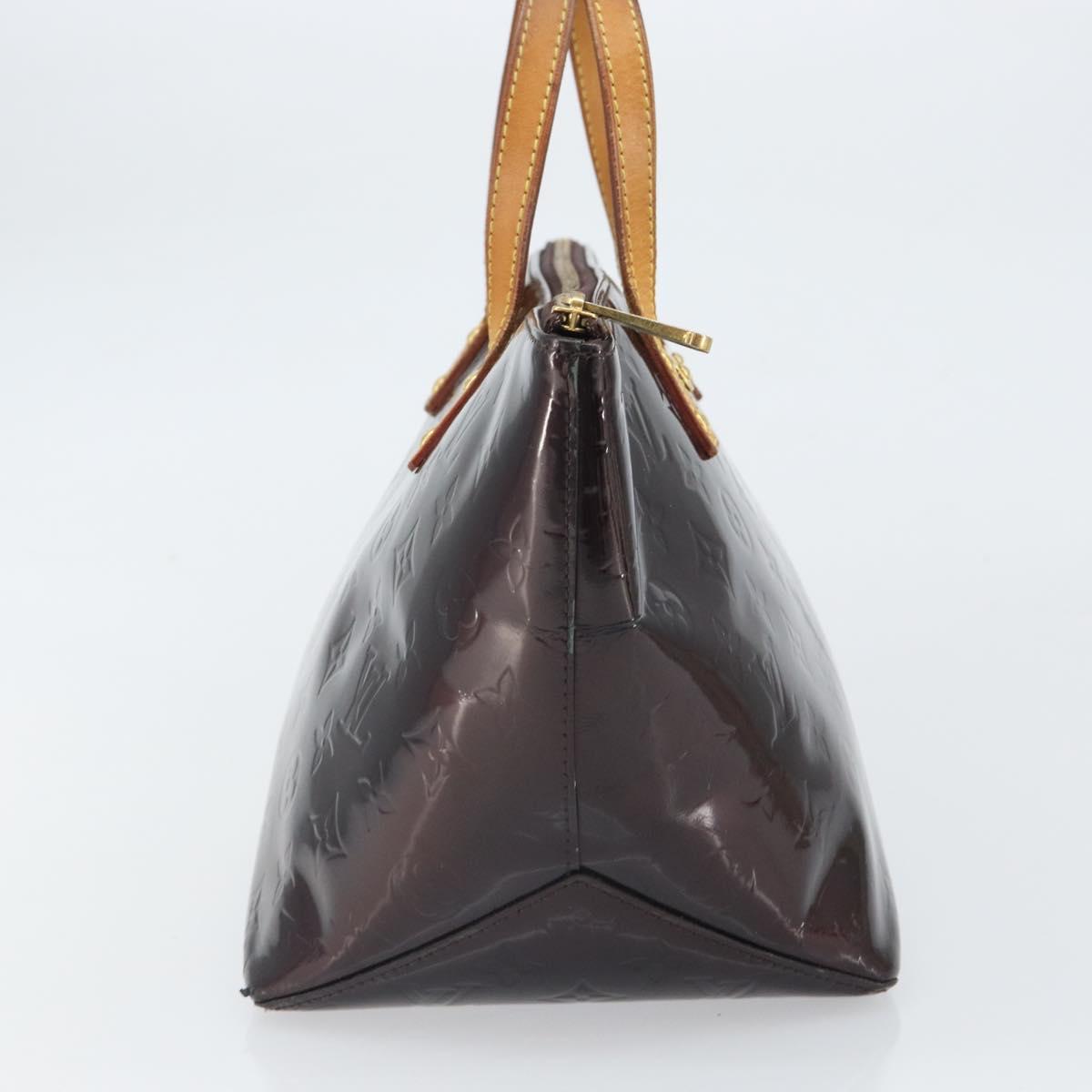 LOUIS VUITTON Monogram Vernis Bellevue PM Hand Bag Amarante M93585 Auth 163665