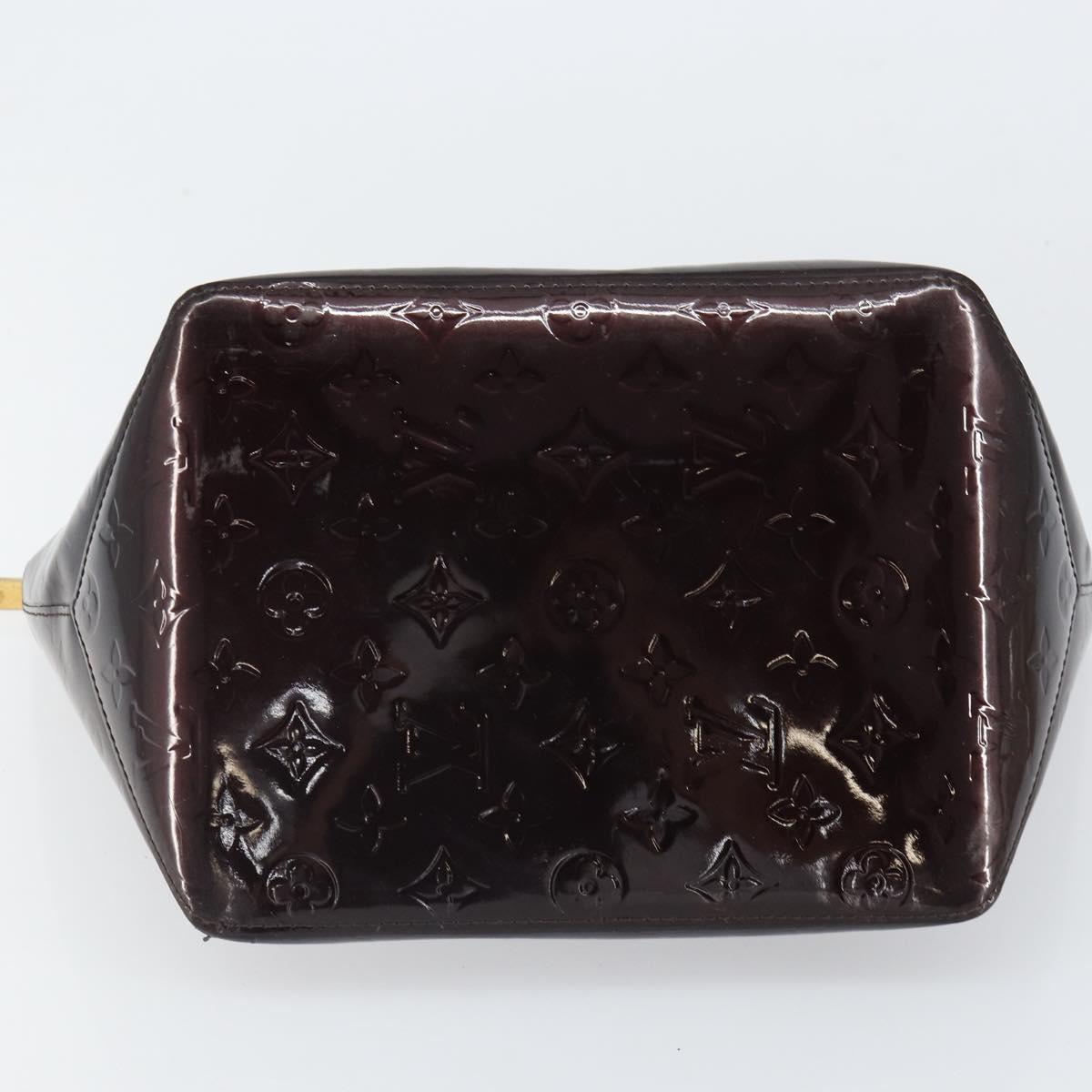 LOUIS VUITTON Monogram Vernis Bellevue PM Hand Bag Amarante M93585 Auth 163665
