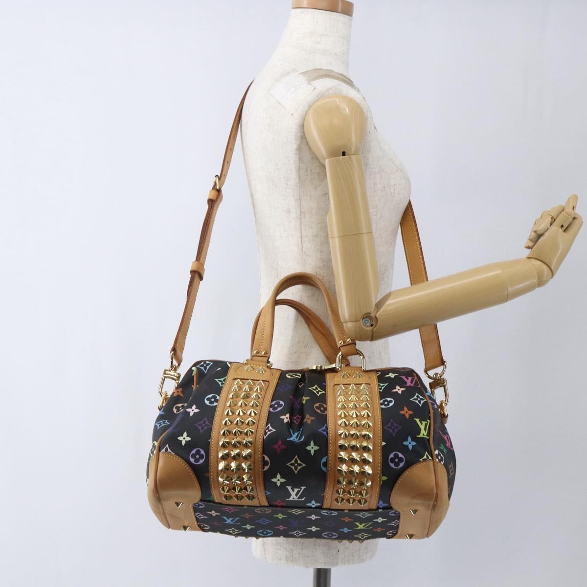 LOUIS VUITTON Monogram Multicolor Courtney MM Bag 2way Black M45642 Auth 163673SAV