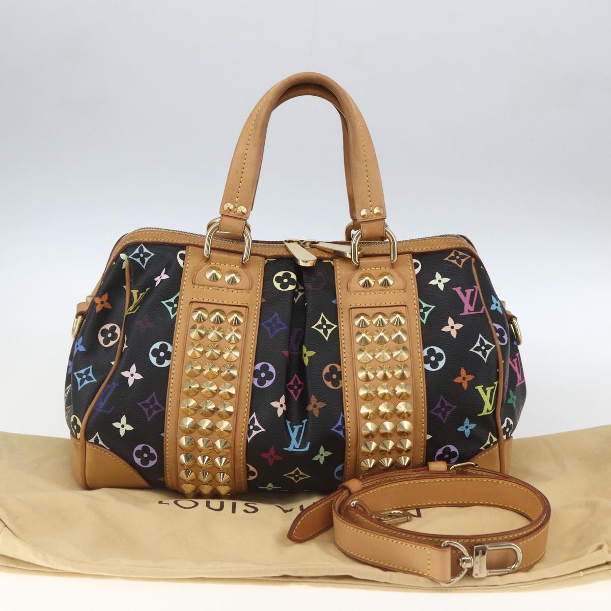 LOUIS VUITTON Monogram Multicolor Courtney MM Bag 2way Black M45642 Auth 163673SAV