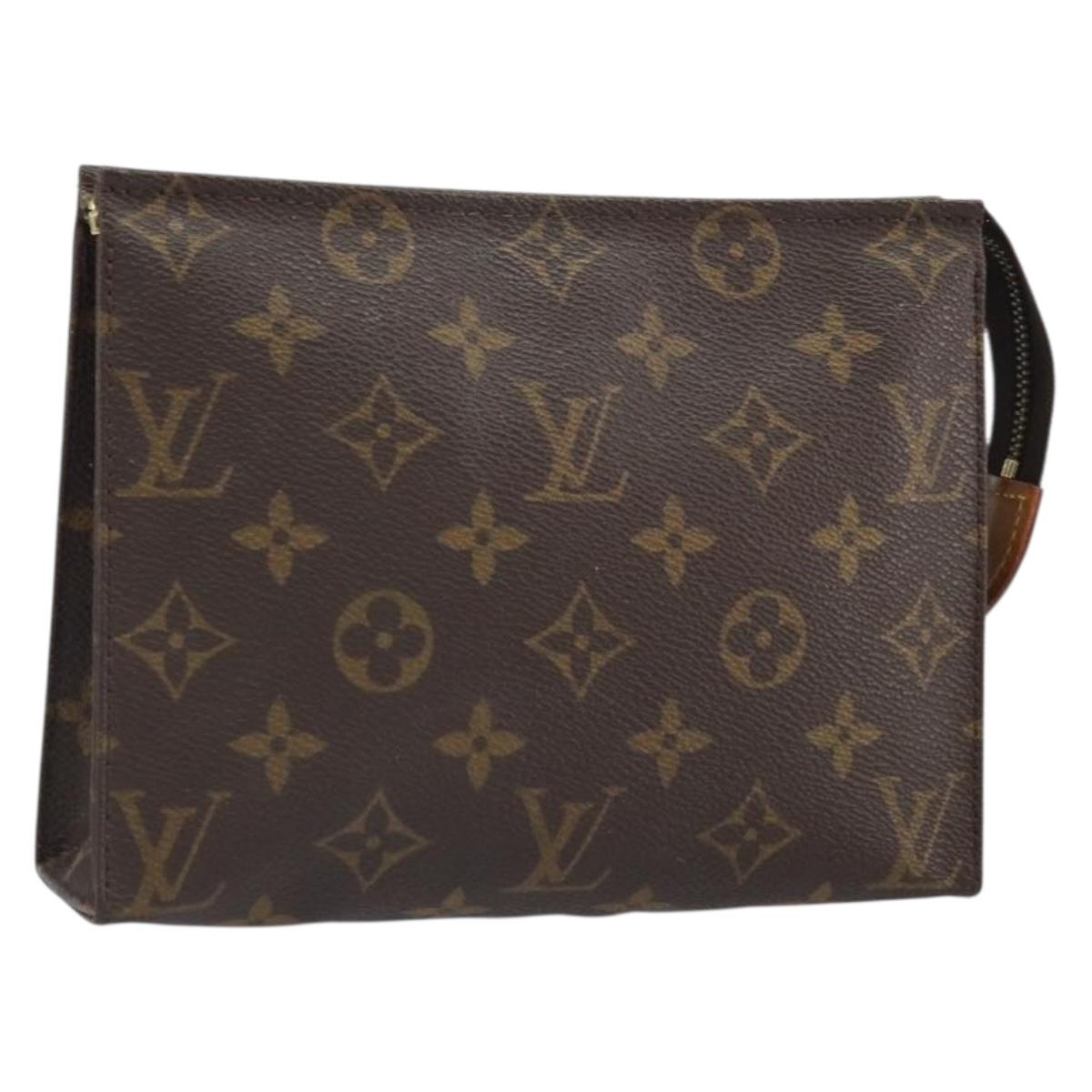 LOUIS VUITTON Monogram Poche Toilette 19 Pouch M47544 LV Auth 163682