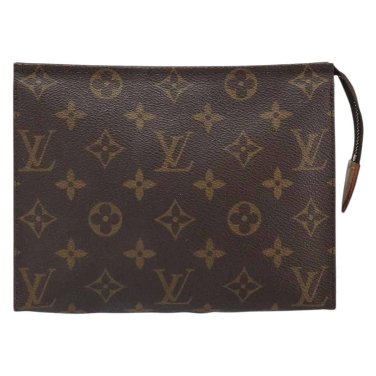 LOUIS VUITTON Monogram Poche Toilette 19 Pouch M47544 LV Auth 163682