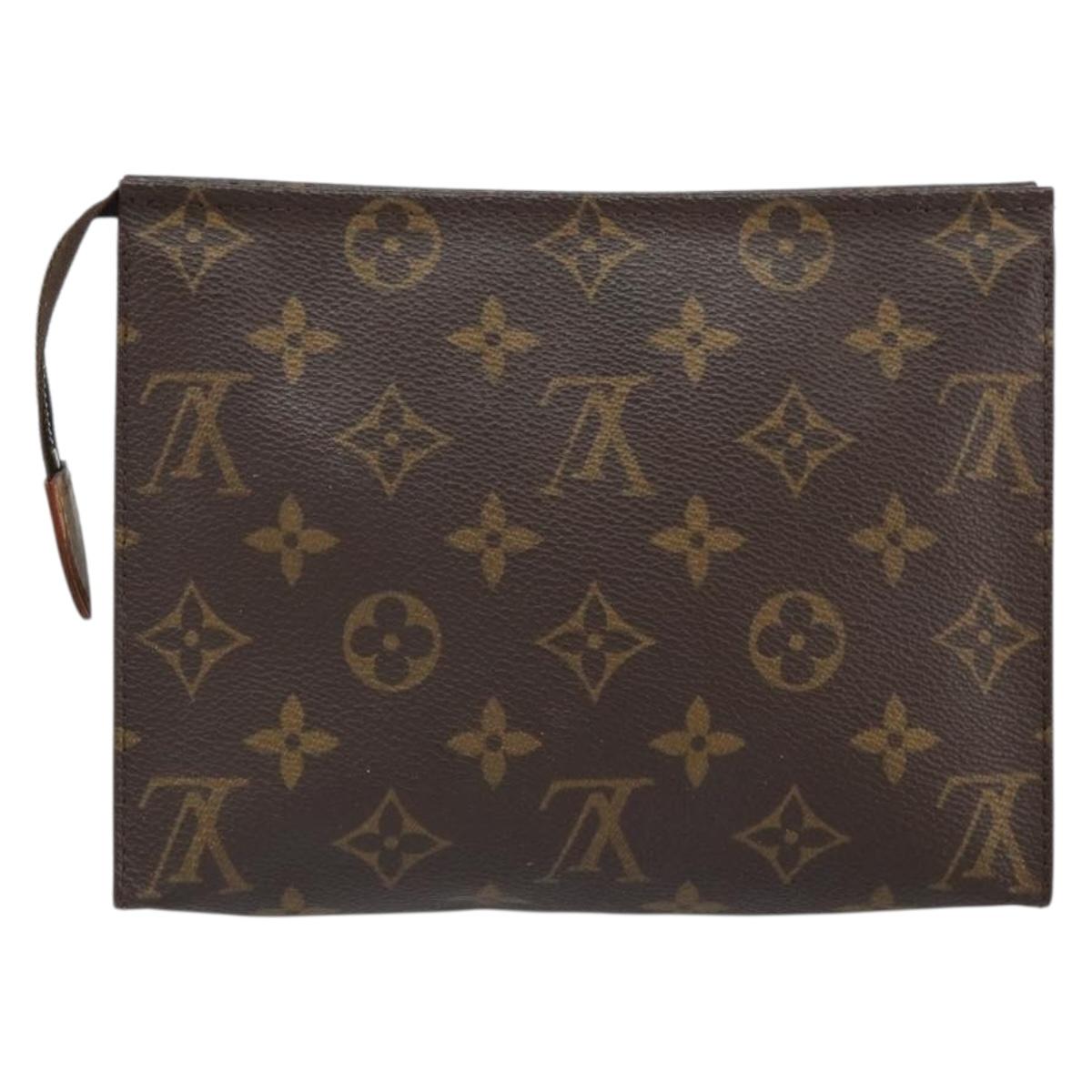 LOUIS VUITTON Monogram Poche Toilette 19 Pouch M47544 LV Auth 163682