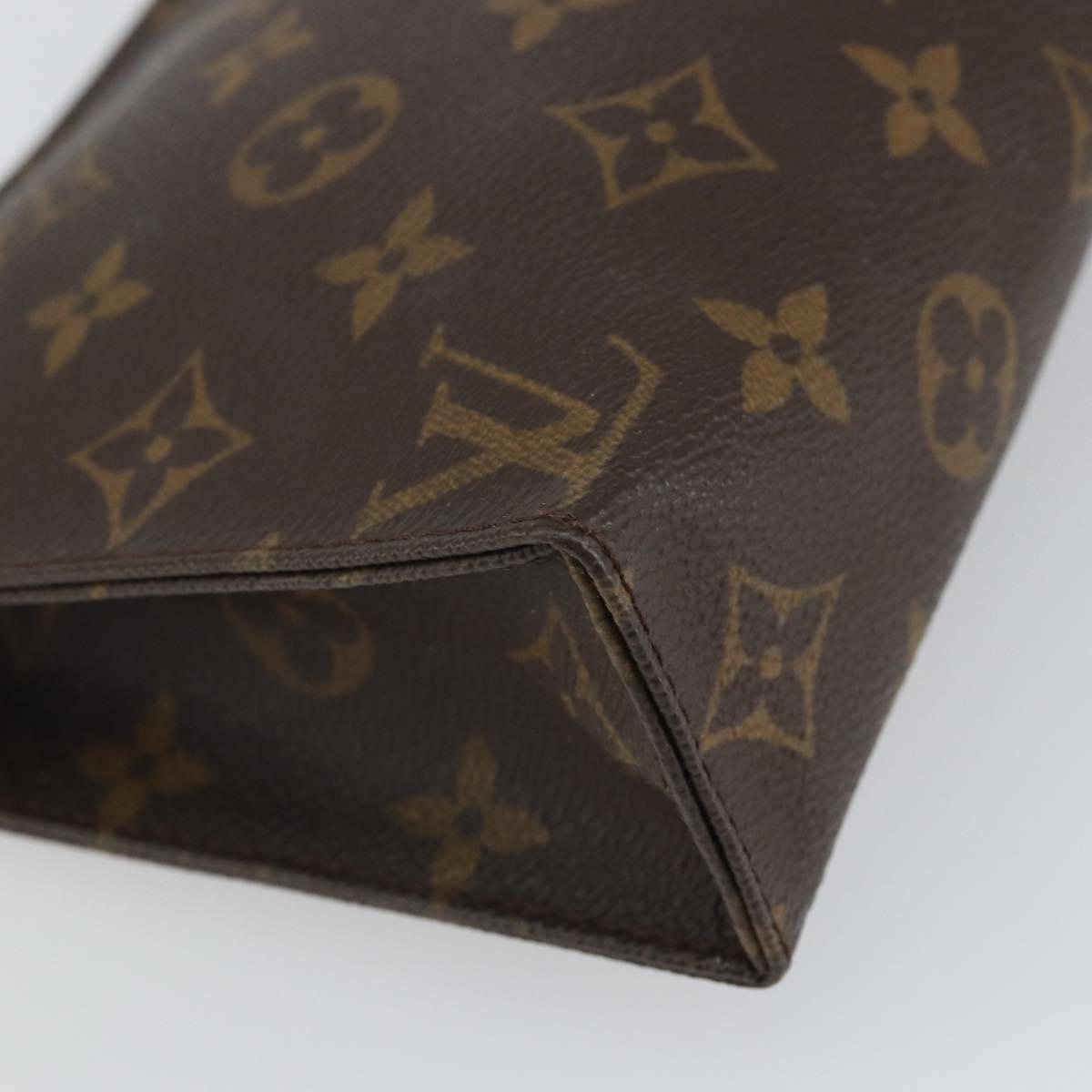 LOUIS VUITTON Monogram Poche Toilette 19 Pouch M47544 LV Auth 163682