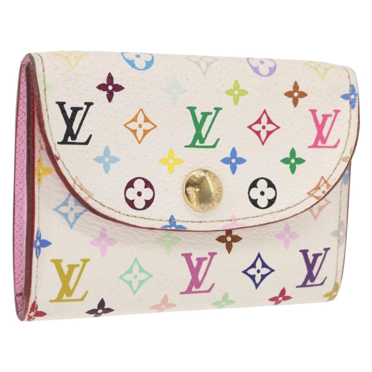 LOUIS VUITTON Multicolor Anvelop Cult De Vuitto Case White M66557 LV Auth 163712V