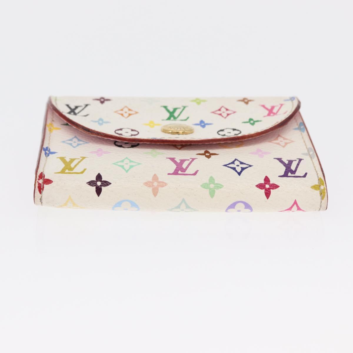 LOUIS VUITTON Multicolor Anvelop Cult De Vuitto Case White M66557 LV Auth 163712V