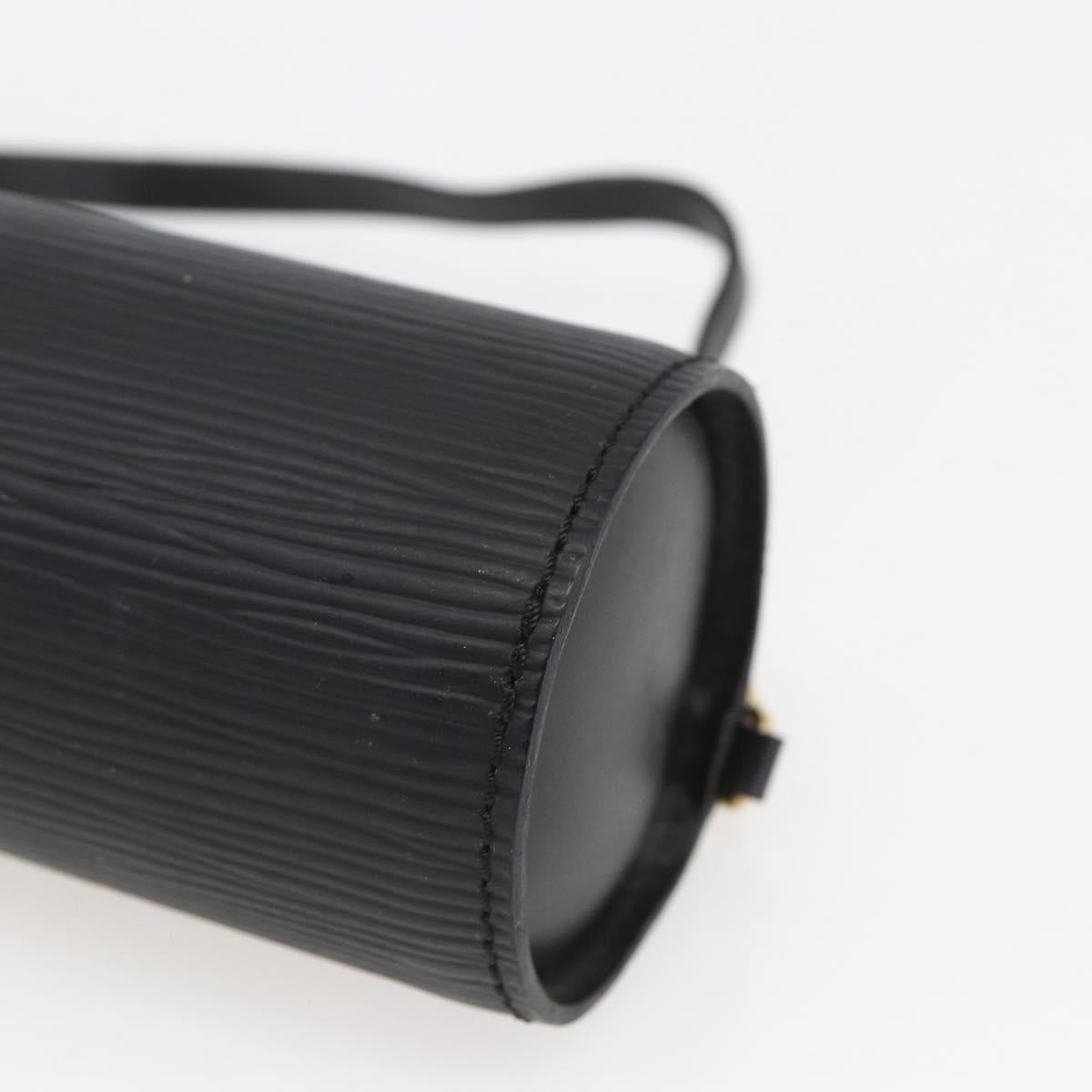 LOUIS VUITTON Epi Soufflot Pouch Pouch Black LV Auth 163718