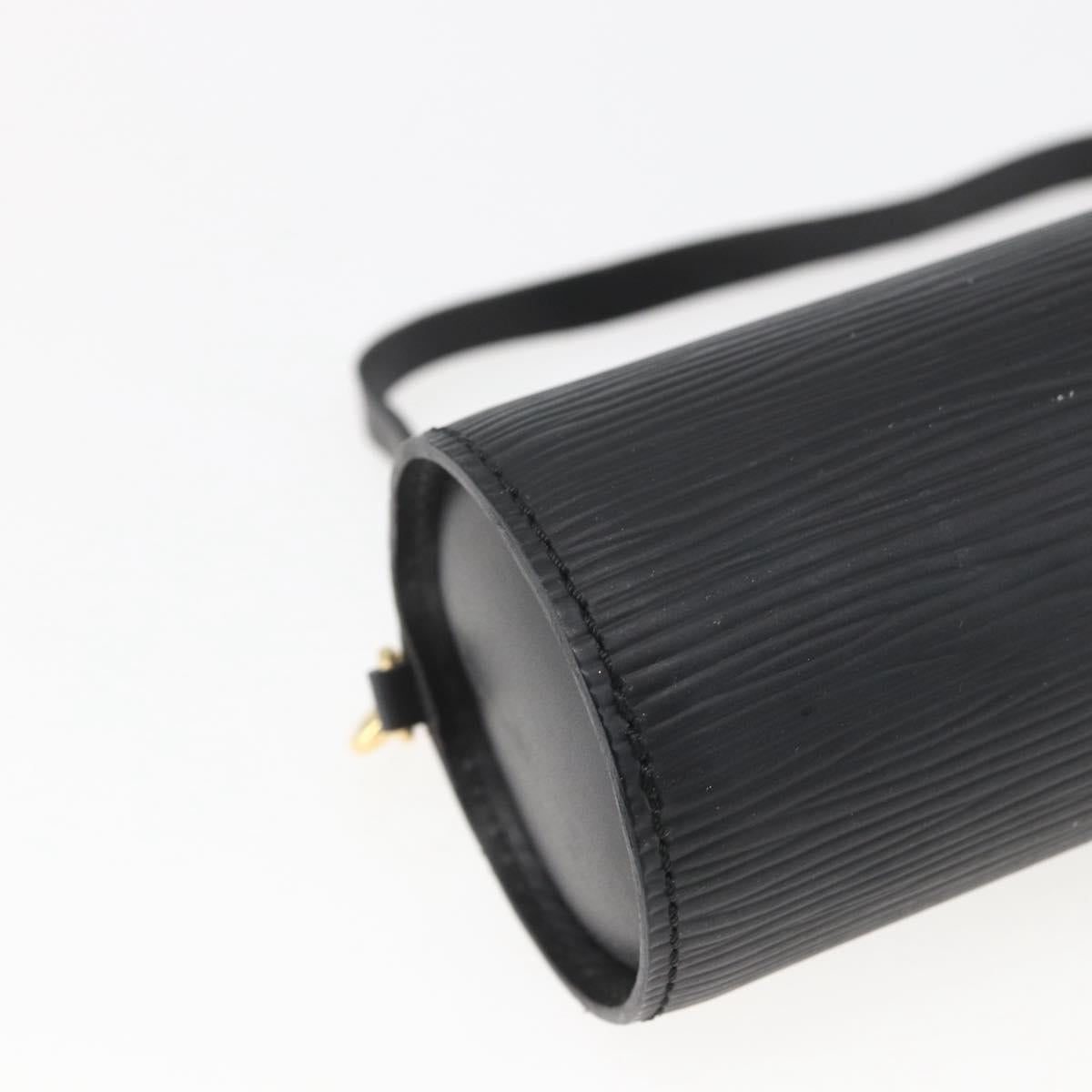 LOUIS VUITTON Epi Soufflot Pouch Pouch Black LV Auth 163718