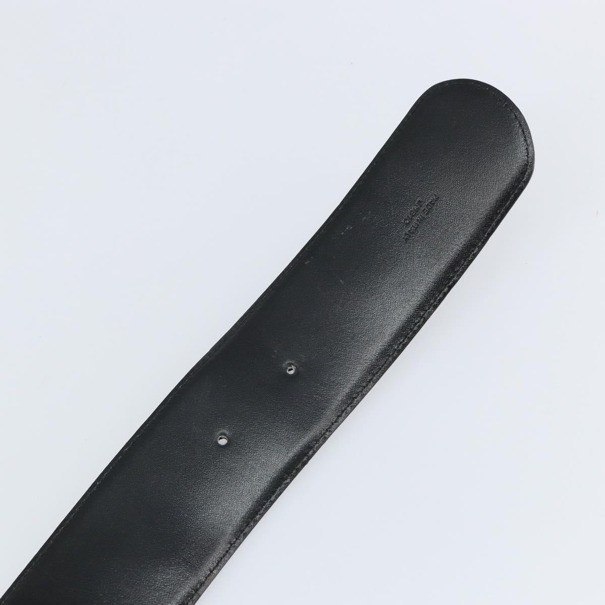 CELINE Belt Leather 31.5"" Black Gold Auth 163730V