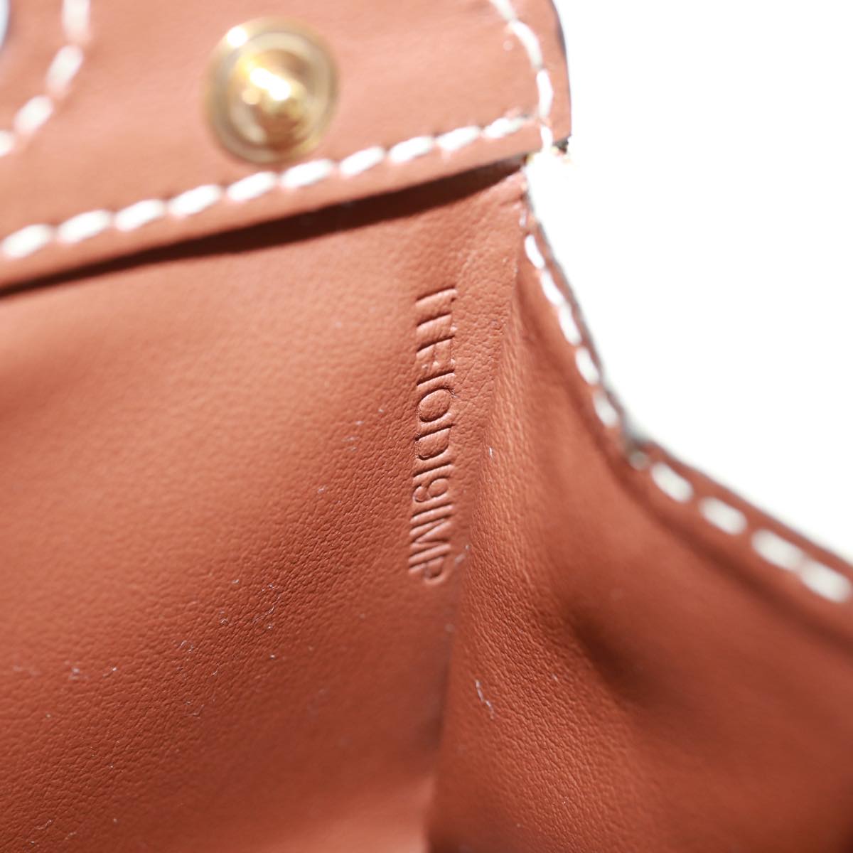 BURBERRY Neck pouch Earphone case Canvas Beige Gold Auth 163731M