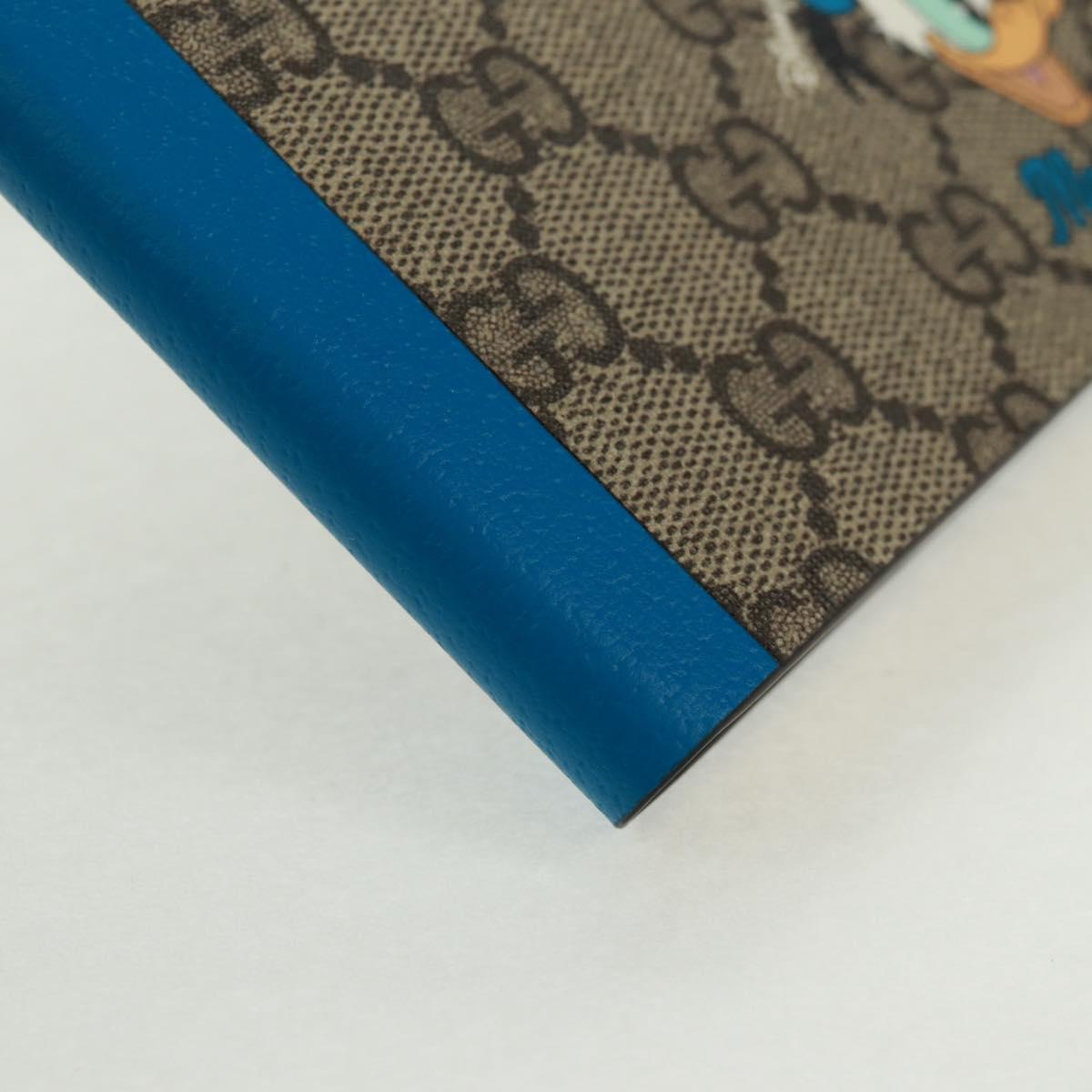 GUCCI GG Supreme Disney Note PVC Beige Auth 163733M