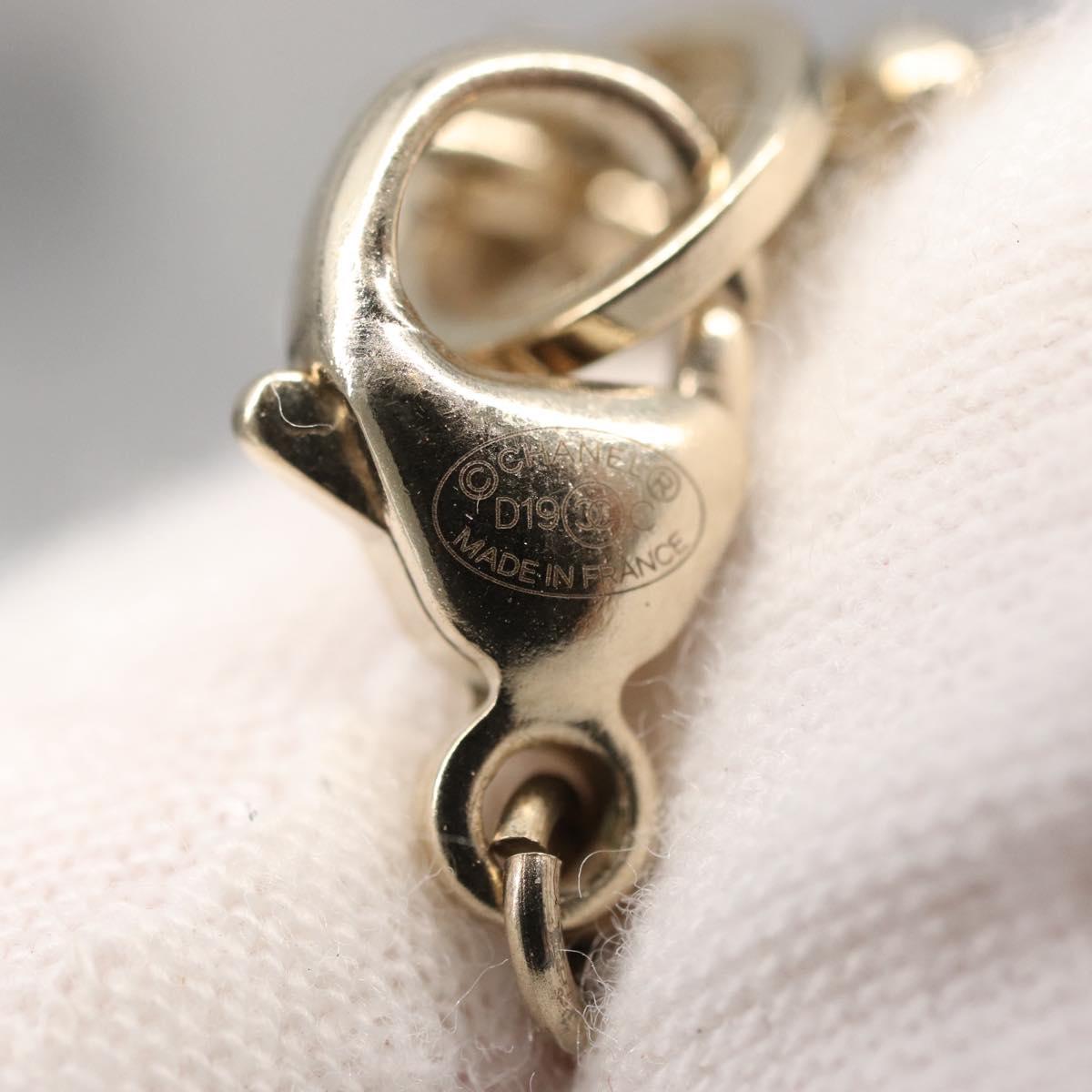 CHANEL COCO Mark Camera Necklace metal Black CC Auth 163738SM