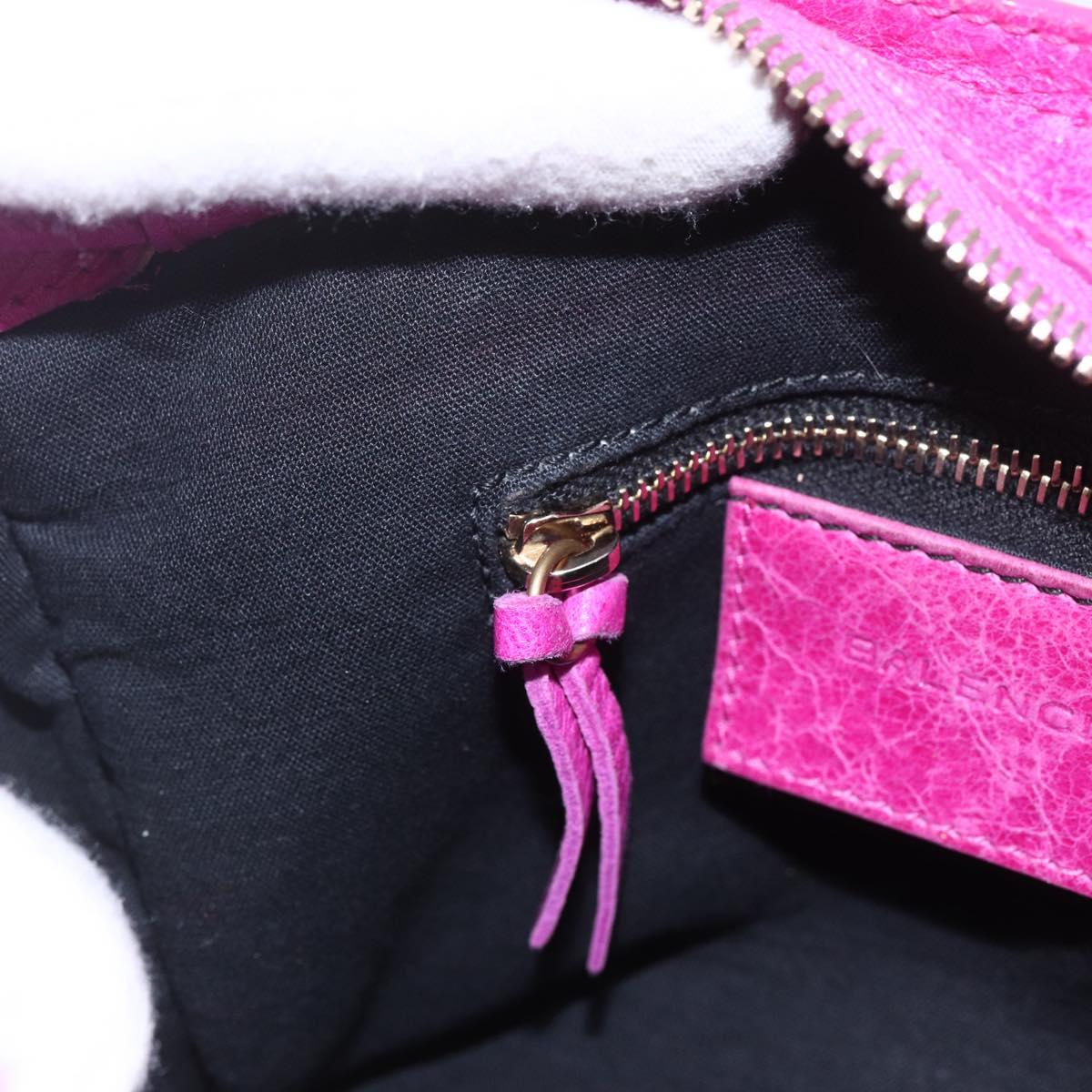BALENCIAGA Classic Mini City Bag Leather 2way Pink Gold 300295 Auth 163743SAV