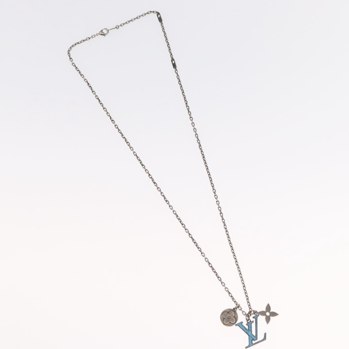 LOUIS VUITTON LV Printed Initials Turquoise Necklace M68904 LV Auth 163744SAM