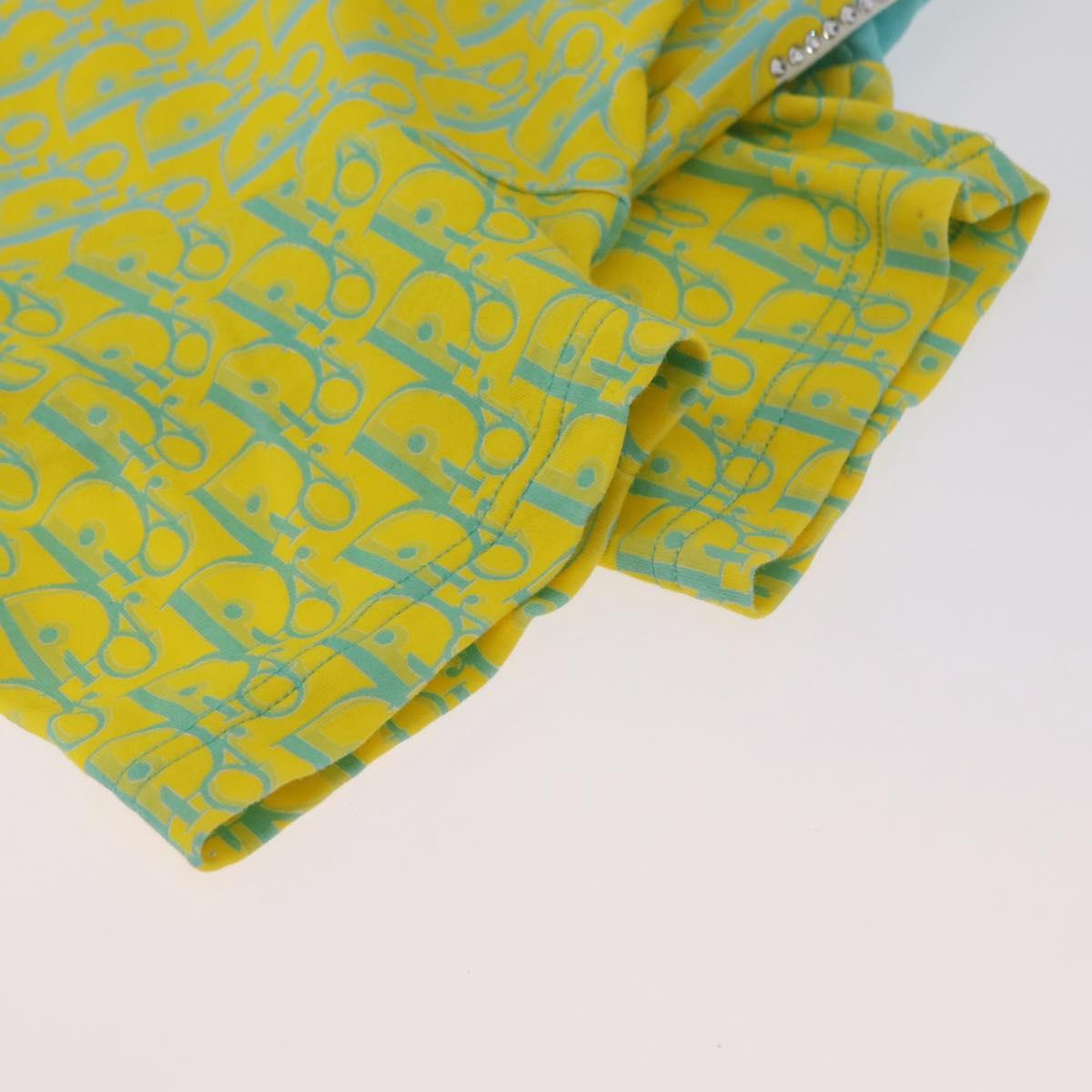 Christian Dior Short Sleeved T Shirt Cotton Yellow Auth 163750M