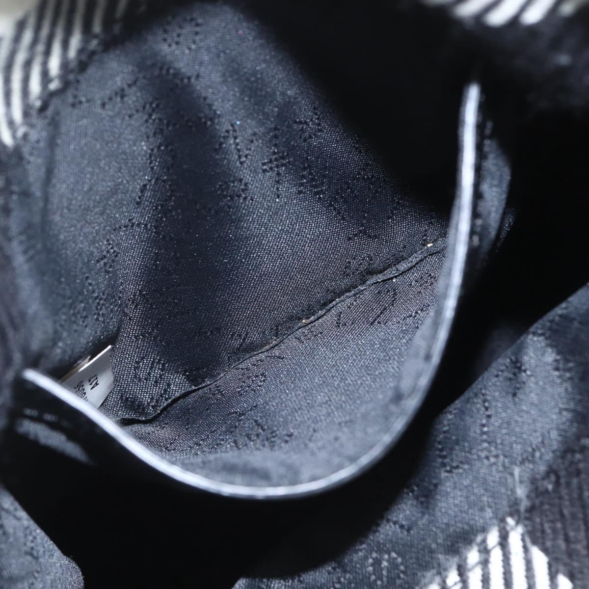 Stella MacCartney Chain Falabella Bag Canvas Black Silver 371223 Auth 163763