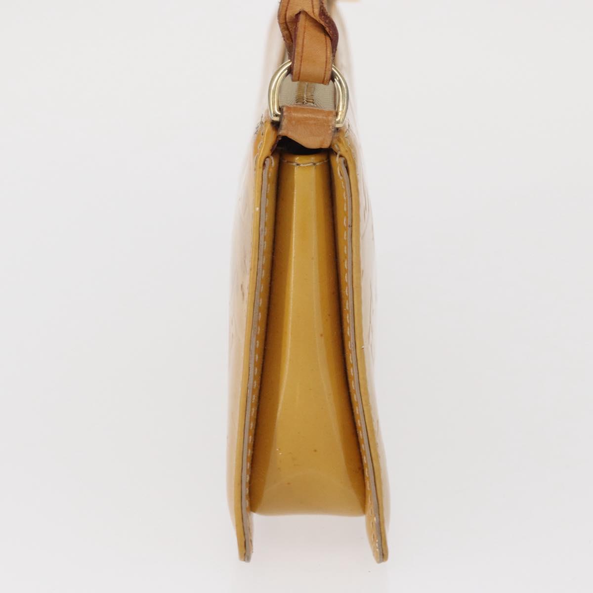 LOUIS VUITTON Monogram Vernis Lexington Pouch Beige M91010 LV Auth 163771