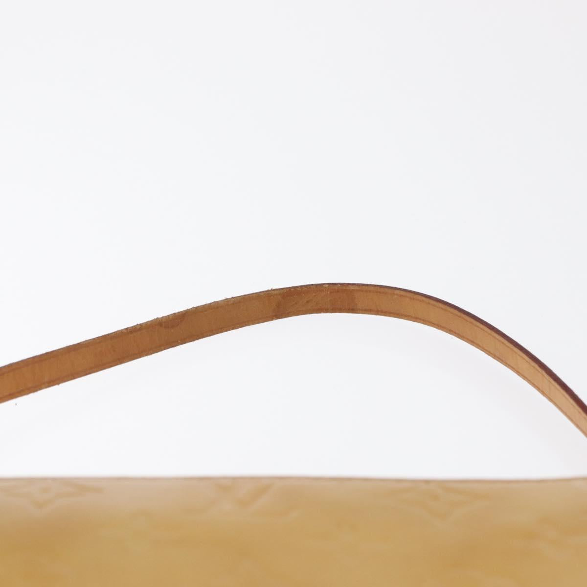 LOUIS VUITTON Monogram Vernis Lexington Pouch Beige M91010 LV Auth 163771