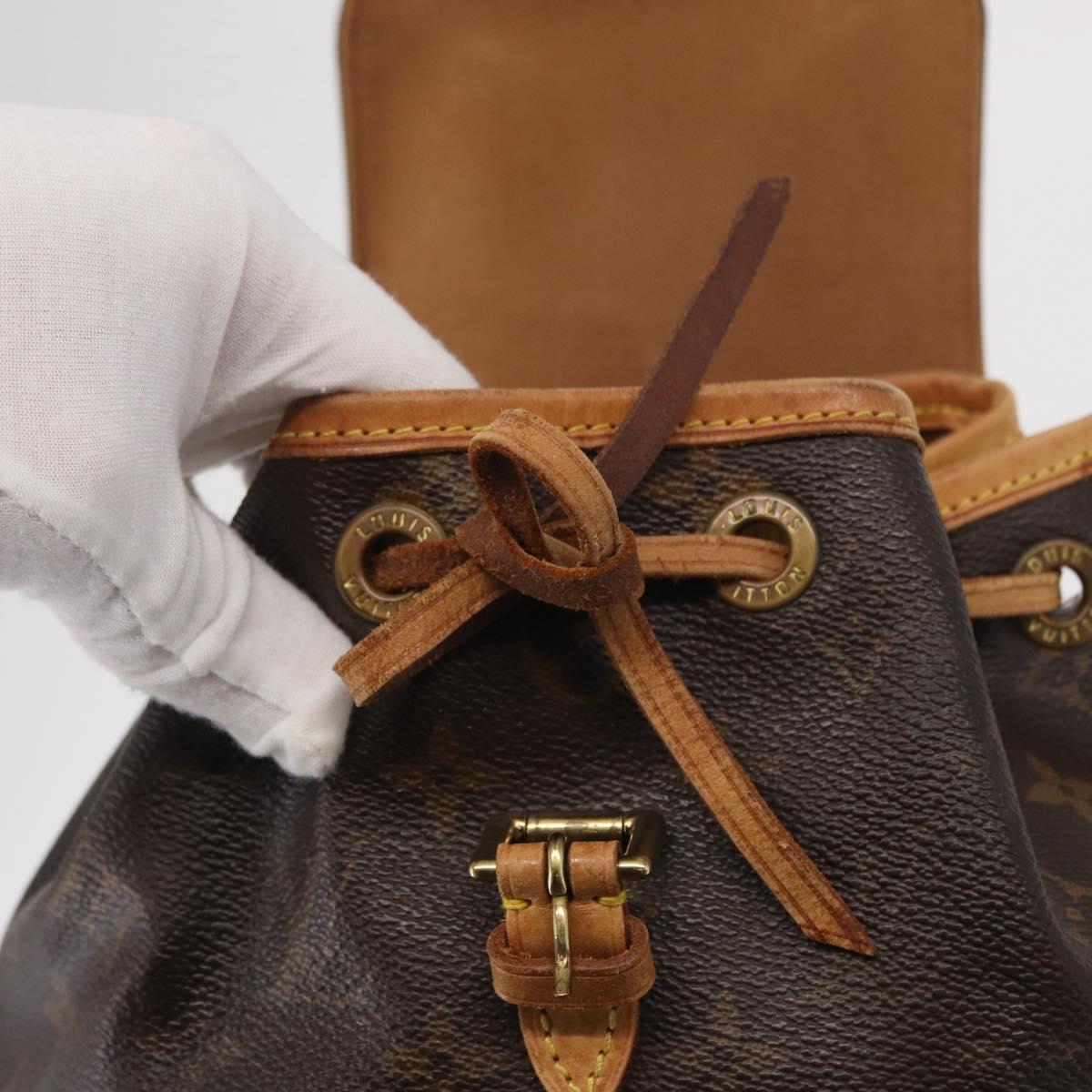LOUIS VUITTON Monogram Montsouris PM Backpack M51137 LV Auth 163785