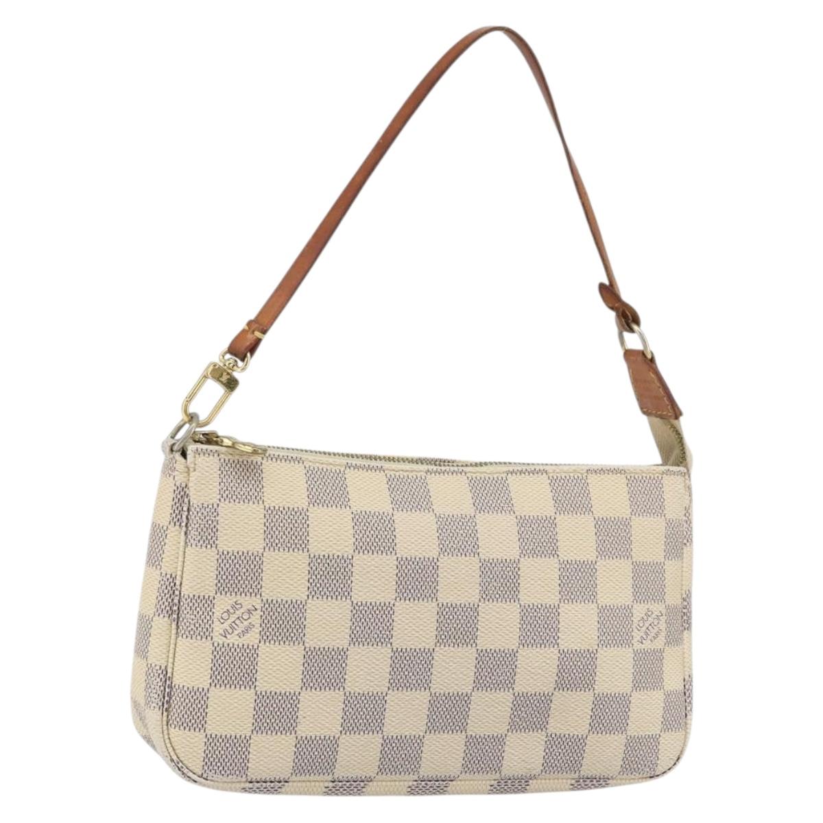 LOUIS VUITTON Damier Azur Pochette Accessoires Pouch N51986 LV Auth 163798