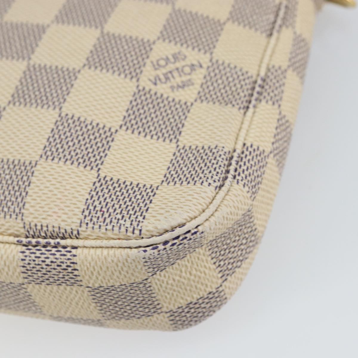 LOUIS VUITTON Damier Azur Pochette Accessoires Pouch N51986 LV Auth 163798