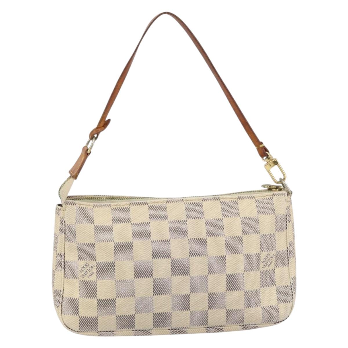 LOUIS VUITTON Damier Azur Pochette Accessoires Pouch N51986 LV Auth 163798