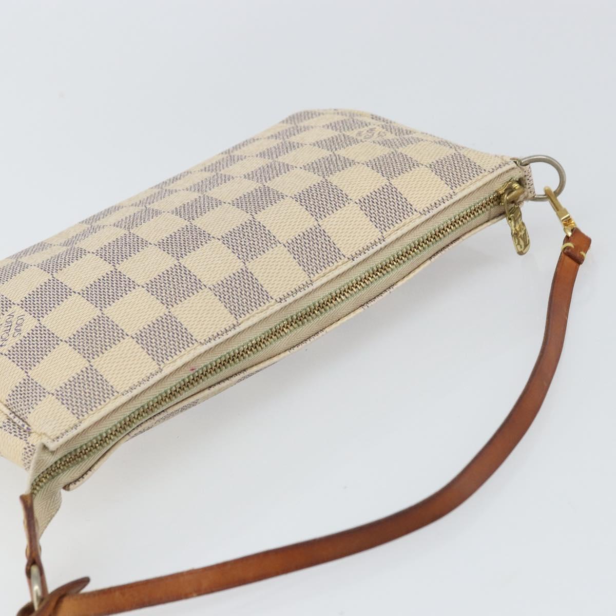 LOUIS VUITTON Damier Azur Pochette Accessoires Pouch N51986 LV Auth 163798