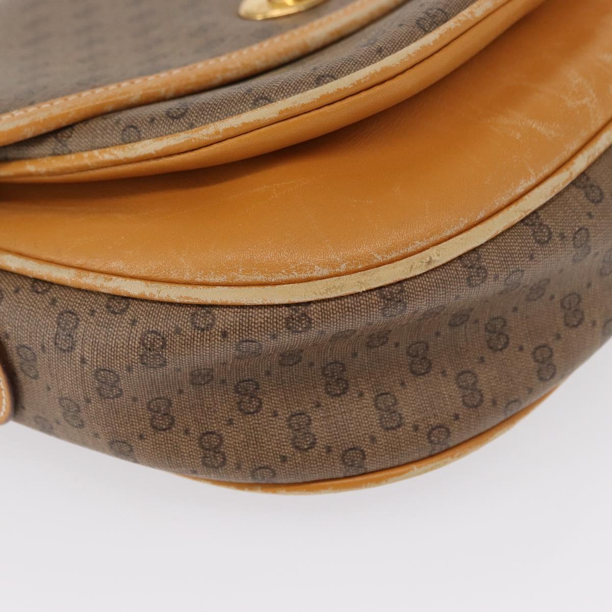 GUCCI Micro GG Supreme Shoulder Bag PVC Beige Gold 001 084 0930 Auth 163802