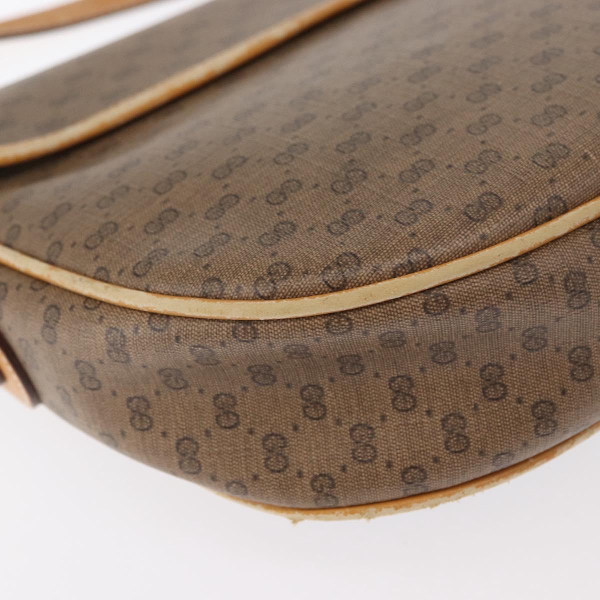 GUCCI Micro GG Supreme Shoulder Bag PVC Beige Gold 001 084 0930 Auth 163802