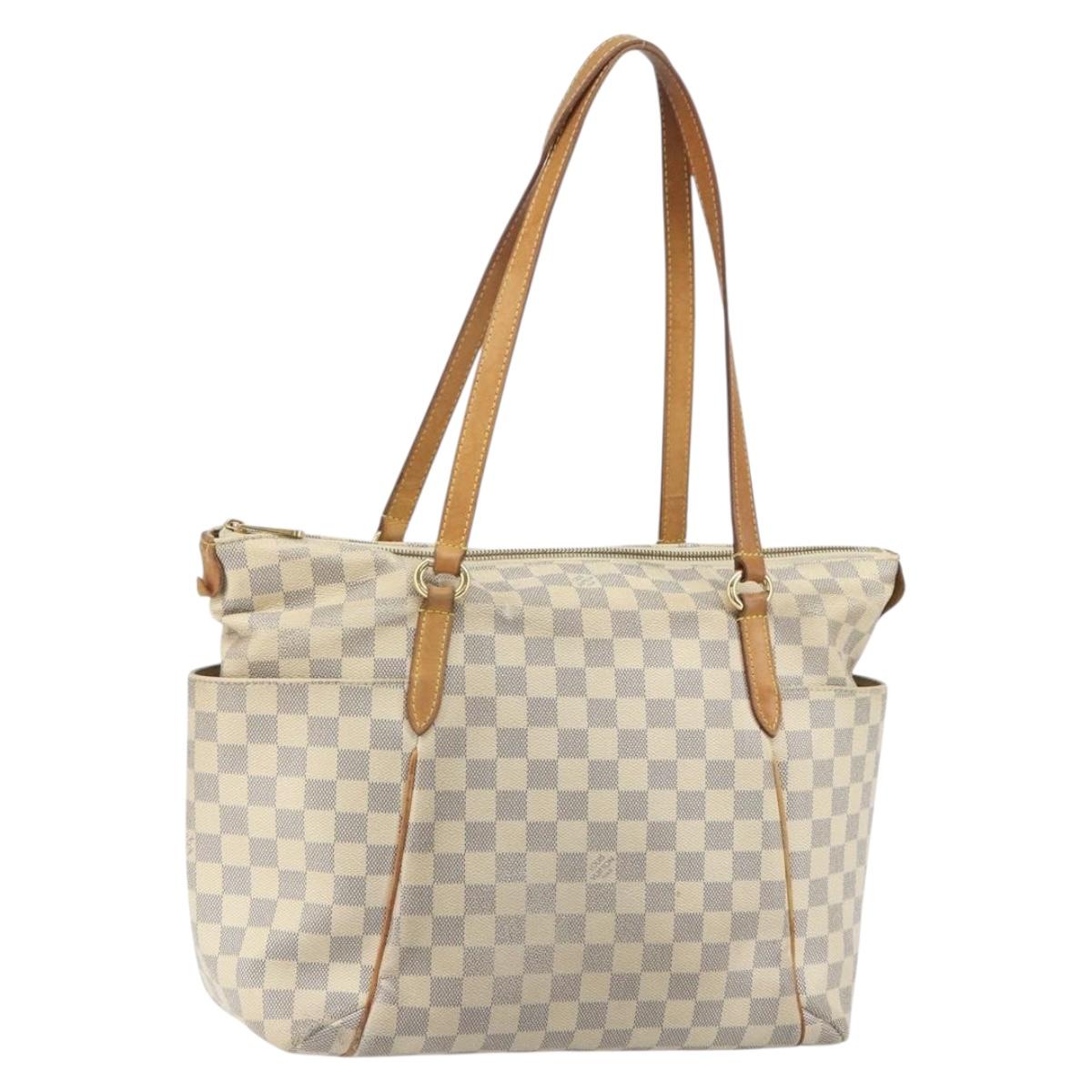 LOUIS VUITTON Damier Azur Totally MM Tote Bag N51262 LV Auth 163809