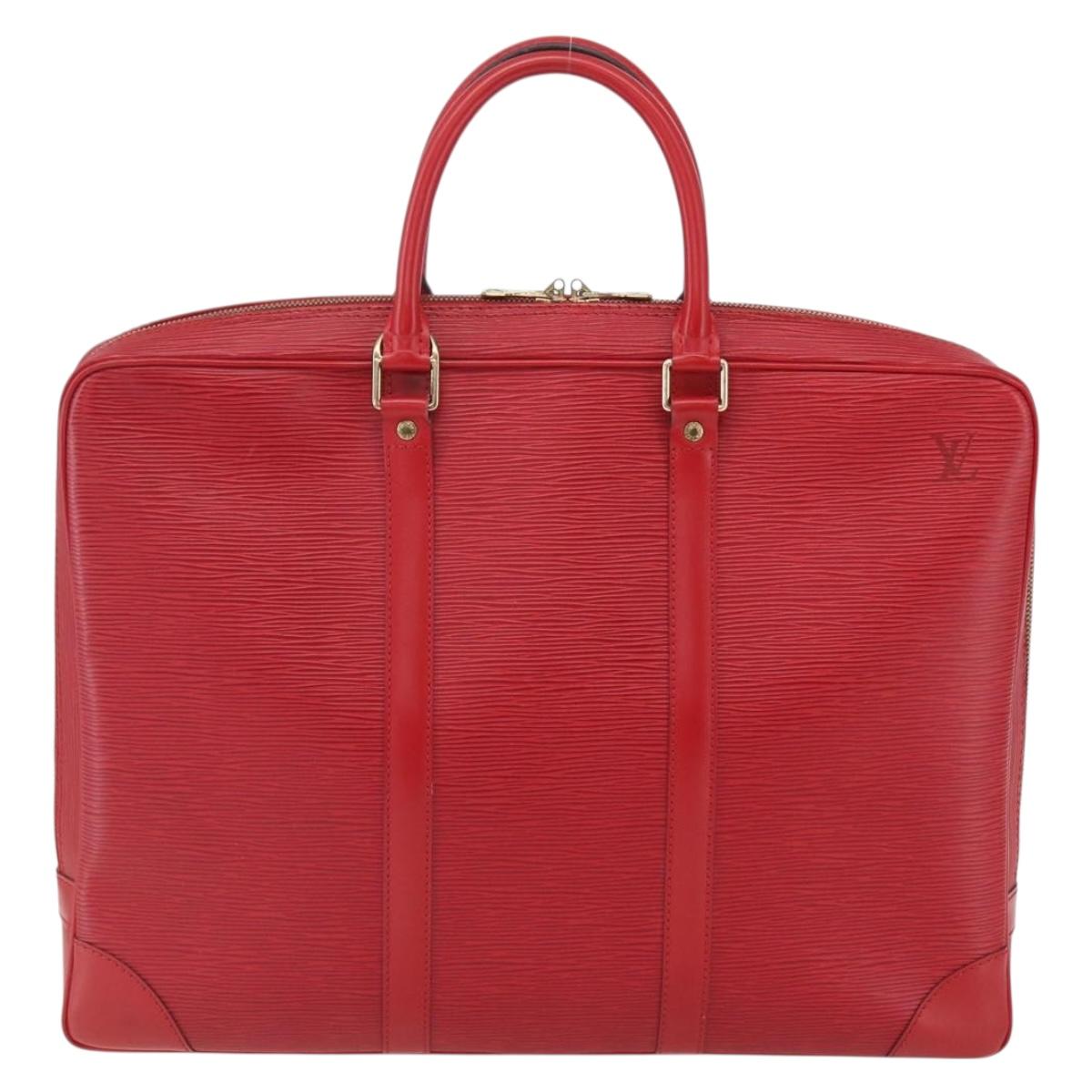 LOUIS VUITTON Epi Porte Documents Voyage Business Bag Red M54477 LV Auth 163817