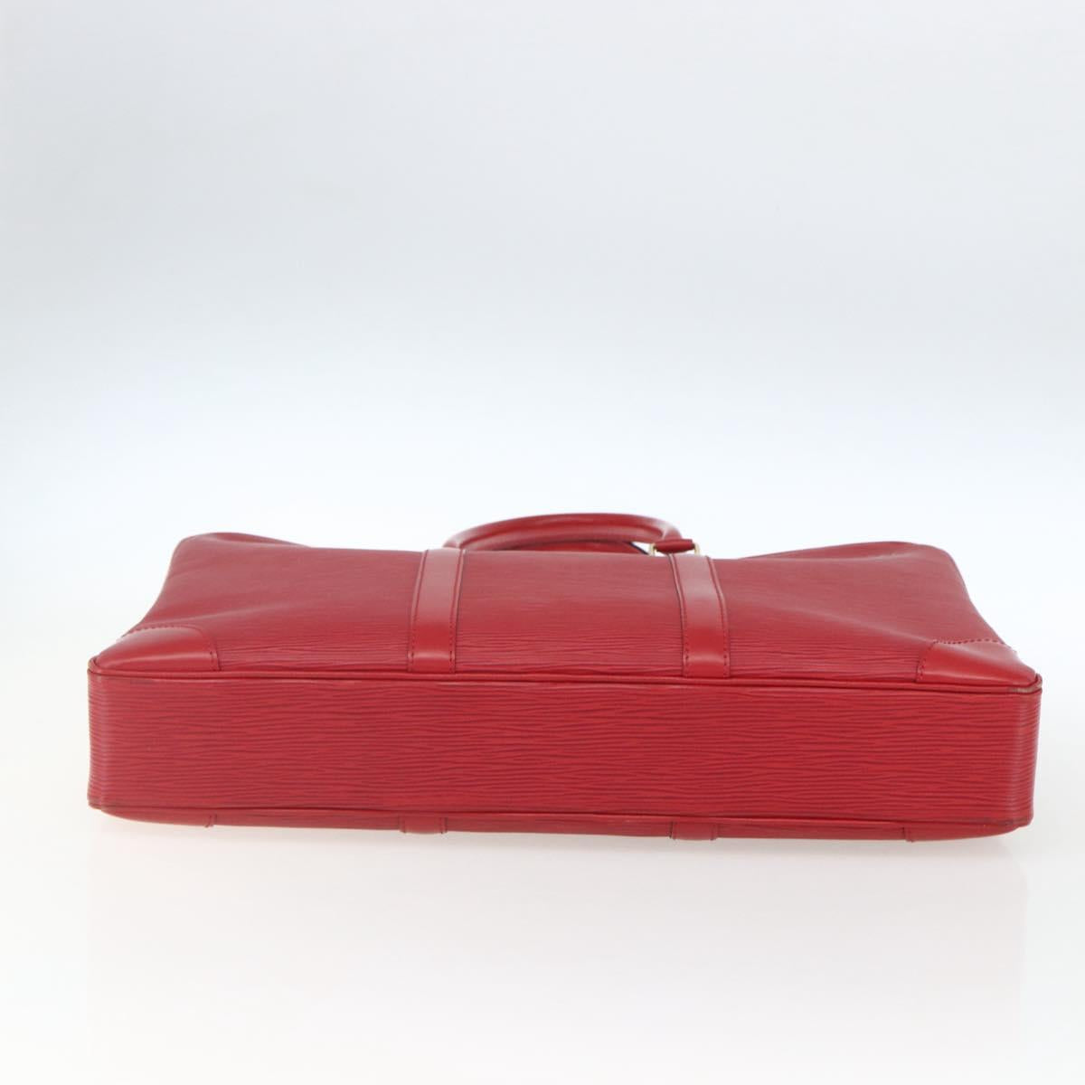 LOUIS VUITTON Epi Porte Documents Voyage Business Bag Red M54477 LV Auth 163817