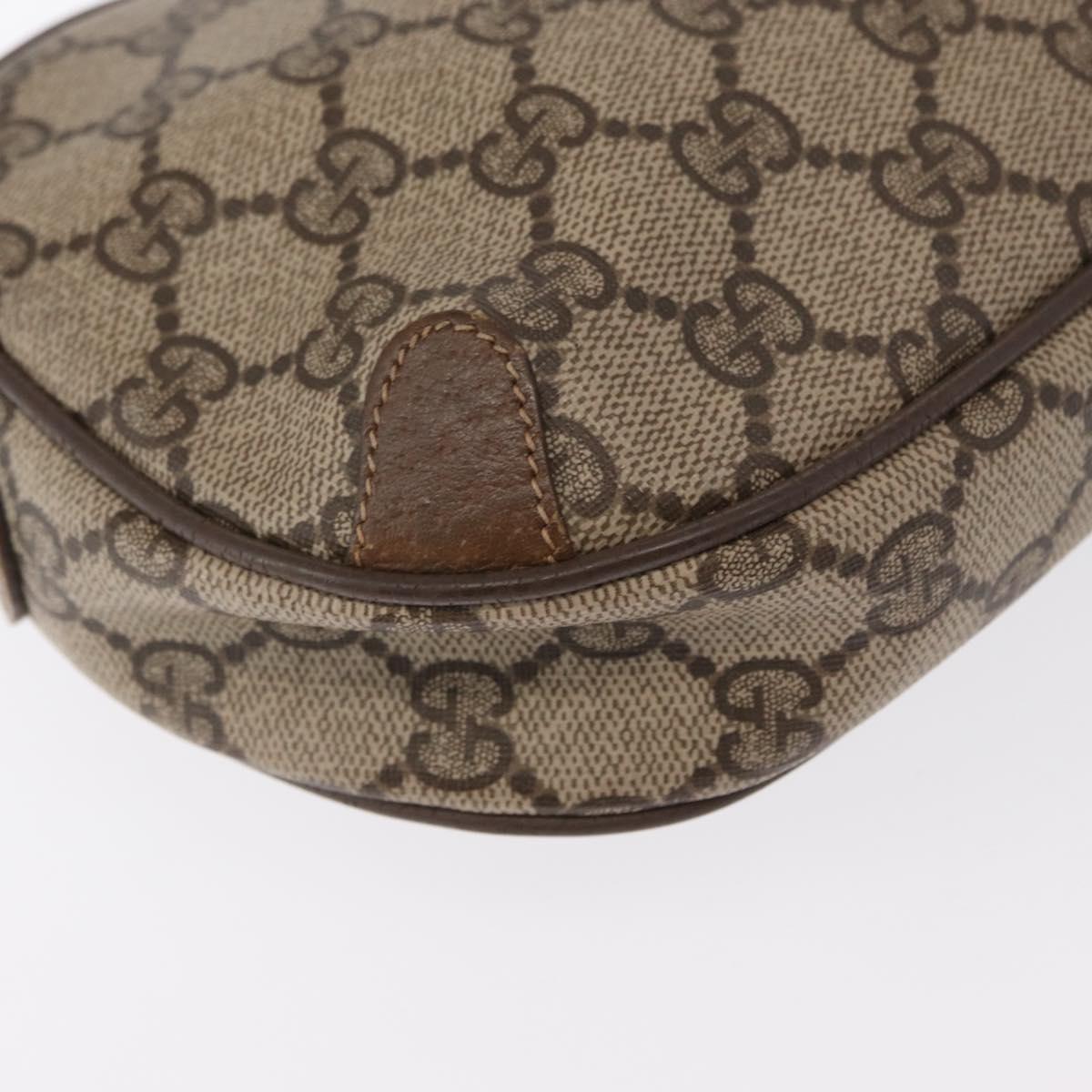 GUCCI GG Supreme Web Sherry Line Bag PVC Beige Gold 89 02 066 Auth 163825