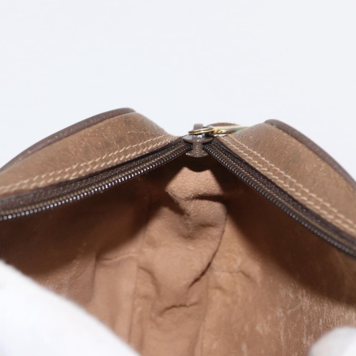 GUCCI GG Supreme Web Sherry Line Bag PVC Beige Gold 89 02 066 Auth 163825