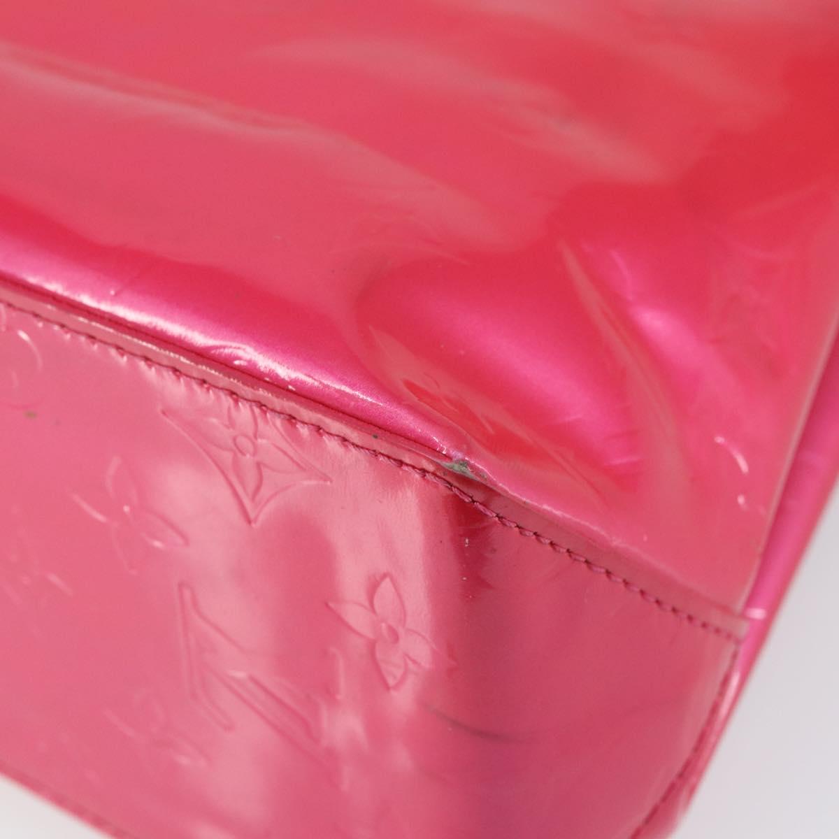 LOUIS VUITTON Monogram Vernis Reade PM Bag Fuchsia Pink M91221 LV Auth 163846