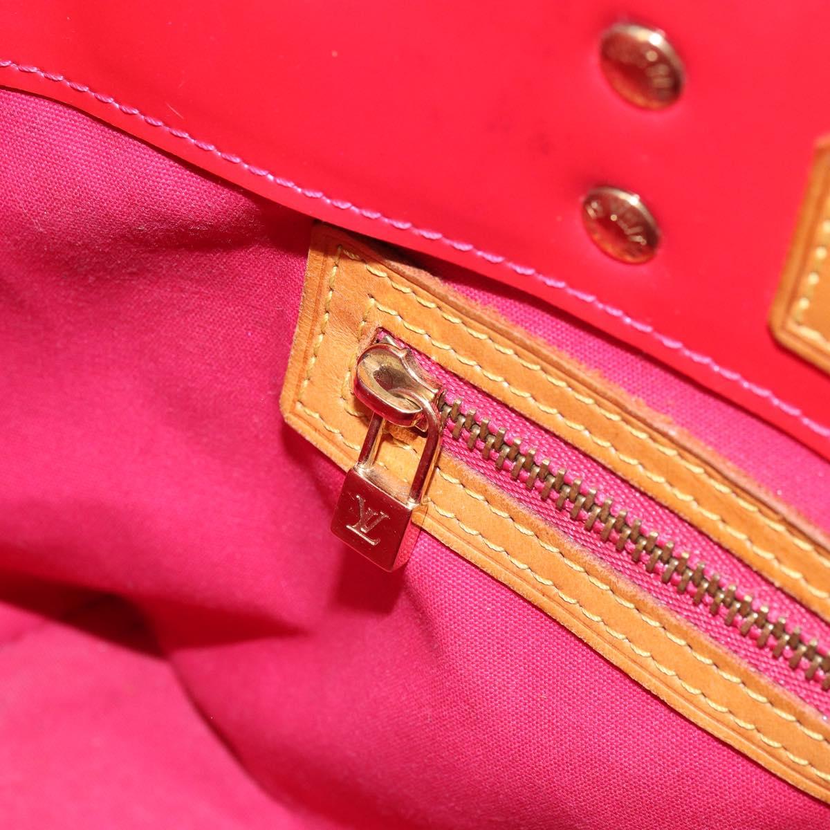 LOUIS VUITTON Monogram Vernis Reade PM Bag Fuchsia Pink M91221 LV Auth 163846