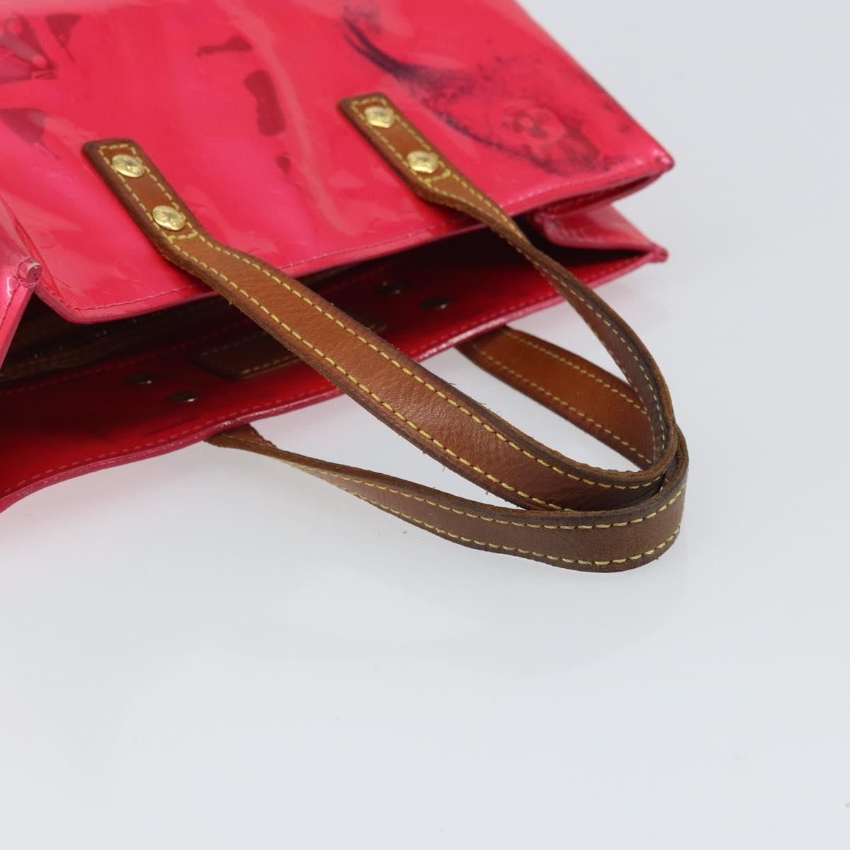 LOUIS VUITTON Monogram Vernis Reade PM Bag Fuchsia Pink M91221 LV Auth 163846